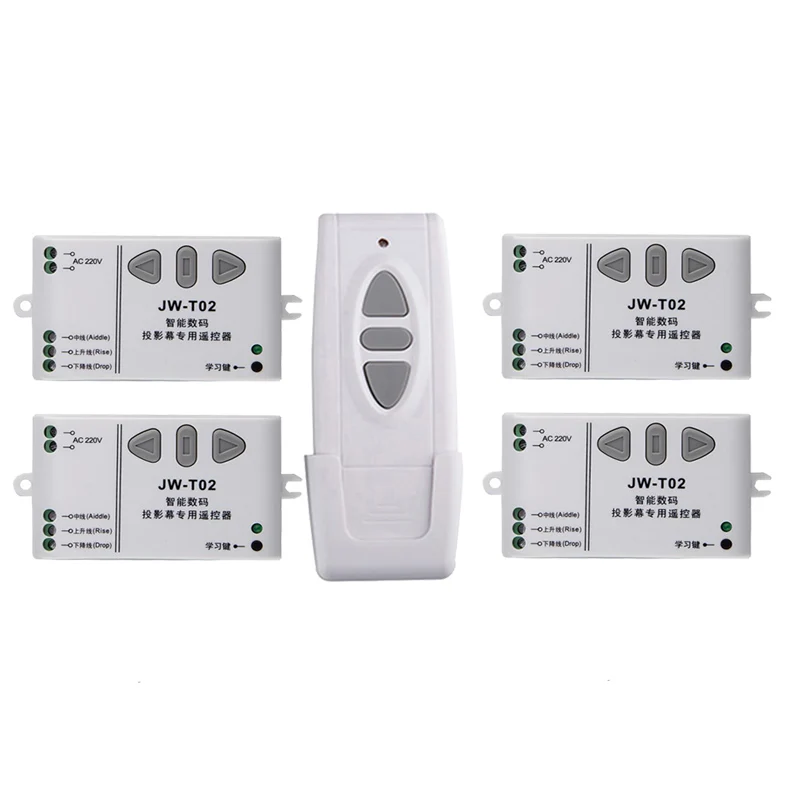 433 mhz AC 220 V RF Drahtlose Fernbedienung Schalter UP Down Stop Rohr Motor Controller Motor Vorwärts Rückwärts TX RX verriegelt