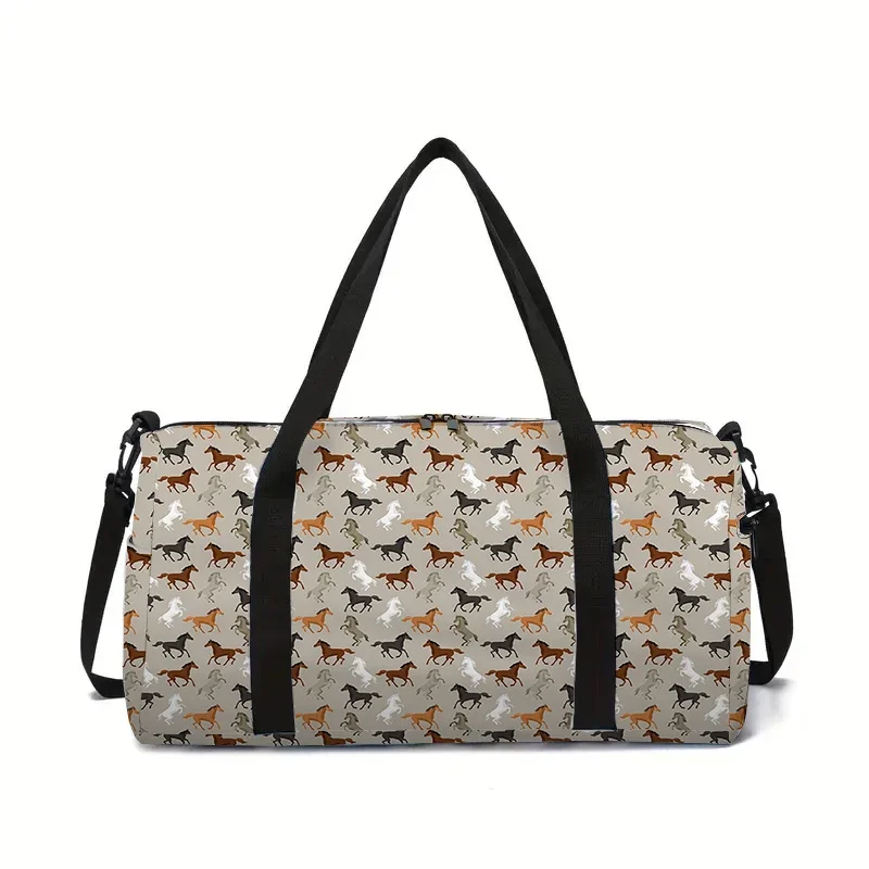 

Horse Pattern Large Capacity Luggage Bag For Boy/Girl Children Best Gift 3D Cartoon Leisure Travel Duffels Bag Fitness Bag