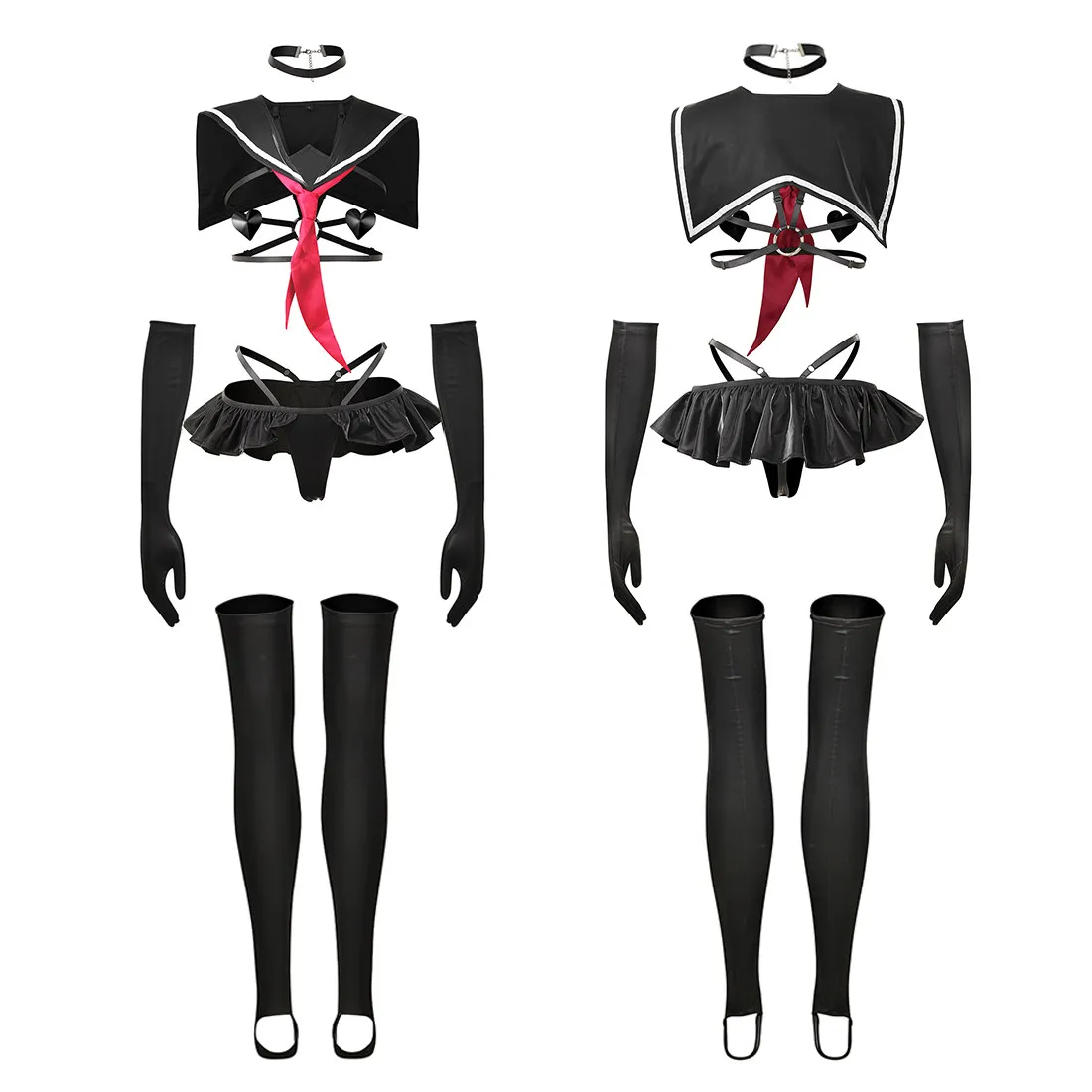 Anime Bunny Girl Cosplay Japanese Sailor Collar Split Cosplay Outfit Red Tie School Style Costume for Anime Photoshoot