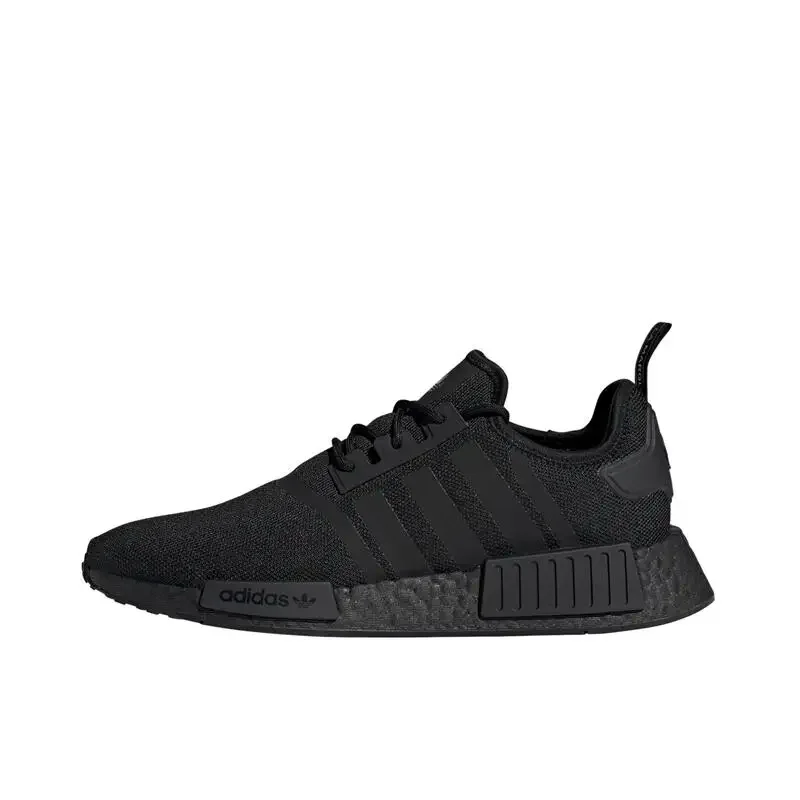 Adidas Originals NMD R1 BOOST Men's Fashion Breathable Fabric Lightweight Outdoor Sports Casual Shoes Running Shoes Black