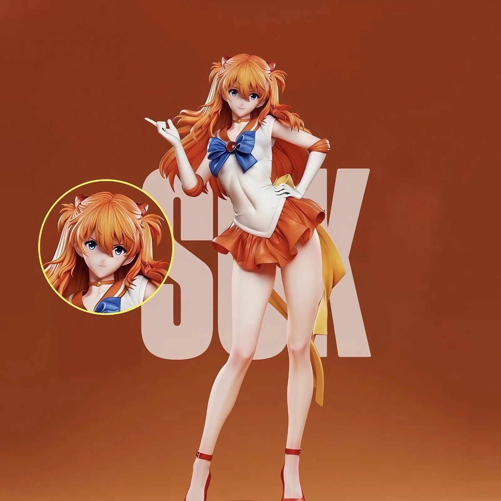 Figuras de Anime EVA Asuka de 29 cm y 11,4 pulgadas, estatua de PVC, adorno