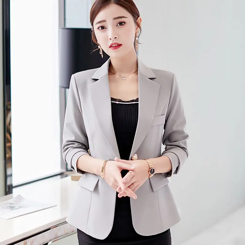 2026 New Korean Blazer Jacket Ladies Slim Fashion Suit Coat Women's Spring Summer High Quality Outwear temperament Overwear Tops