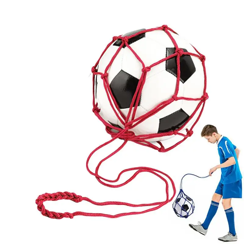 Soccer Ball Net Mesh Soccer Ball Bag Drawstring Closure Soccer Football Volleyball Storage Single Ball Carrier Multifunctional