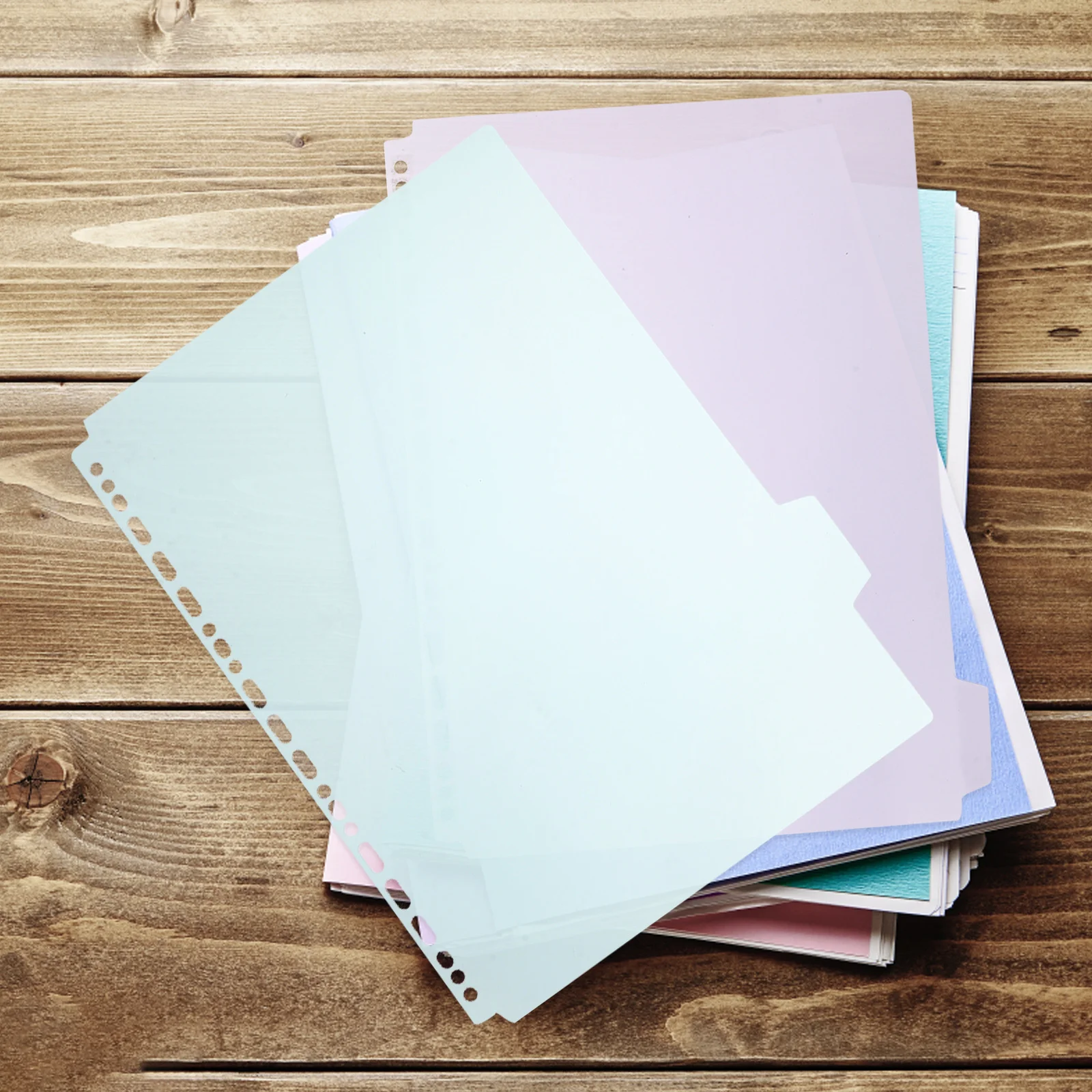 

6 шт. разделители для переплета A4, пластиковые индексные вкладки, устойчивые к разрыву разделители файлов для организации документов, офиса, школы