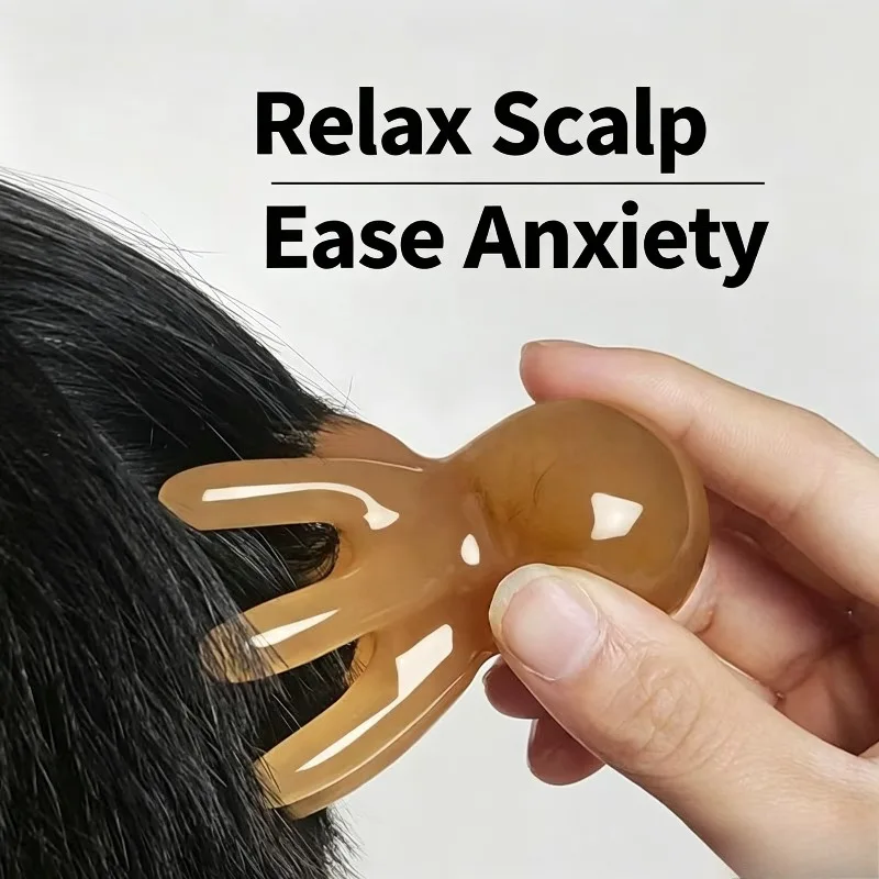 Octopus Scalp Massage Comb Eight Claws Head Meridian Relaxation Handheld Hair Scalp Acupoint Massager