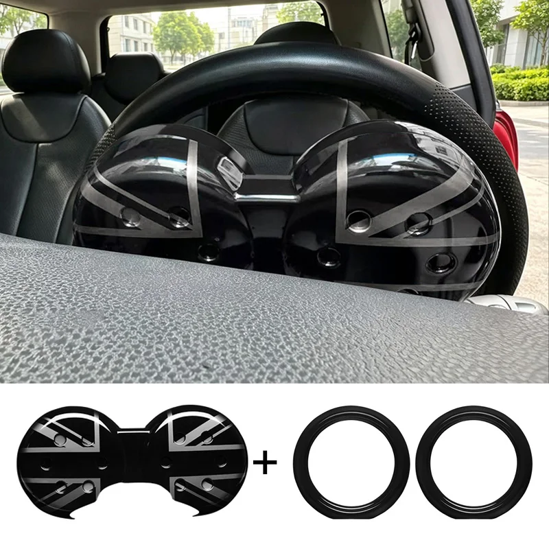 Car Speedometer Double Circle Styling Cover Dash Dial Rings Trims For BMW MINI COOPER 3 DOOR HATCHBACK R50 R52 R53 2006 2005 04
