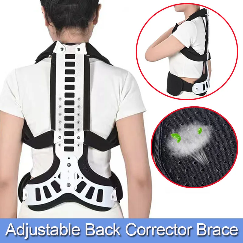 

Adjustable Back Posture Corrector Support-Adjust Waist Spine Support Aluminum Plate Humpback Correction Belt-Relief Back Pain