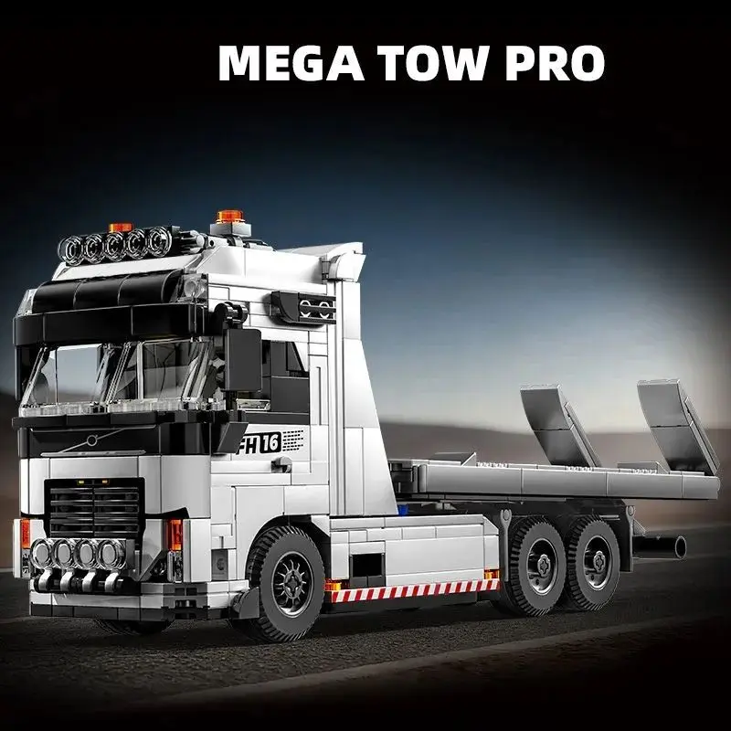 

31068-FH16 Trailer Intelligent Assembly Chinese Building Blocks Toy Car Gift for Boys Desktop Decoration Model Toy