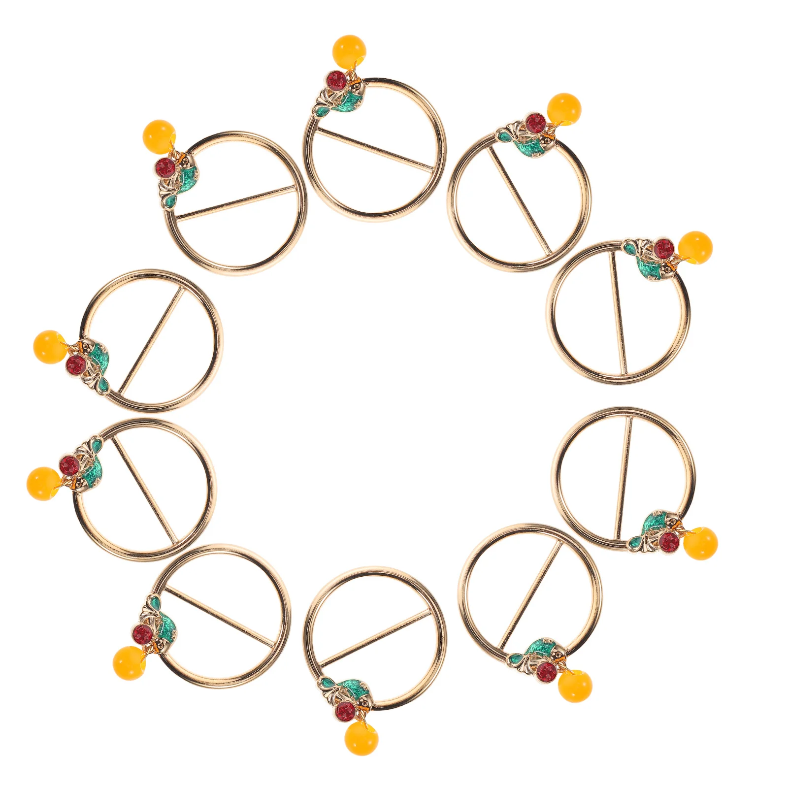 10 قطعة وشاح معدني صغير مشبك حلقة للنساء سترة كليب وشاح حلقة كليب شال مشبك الملحقات