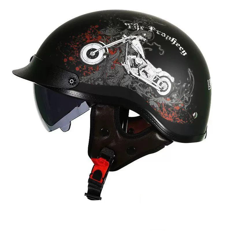 3C certification summer half helmet unisex cruise pedal motorcycle electric riding helmet breathable and light.
