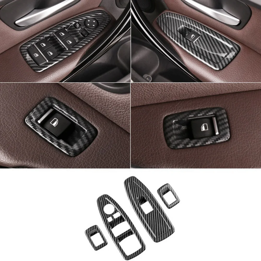 Car Window Glass Lift Button Decoration Panel Trim Decoration Cover for BMW 1 3 Series 3GT F20 F30 F31 F34 F36