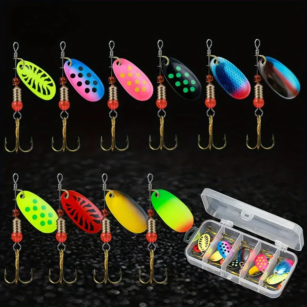 Set Spinner Crankbait Wobblers Metálicos para Pesca de Lucio - imagen 5