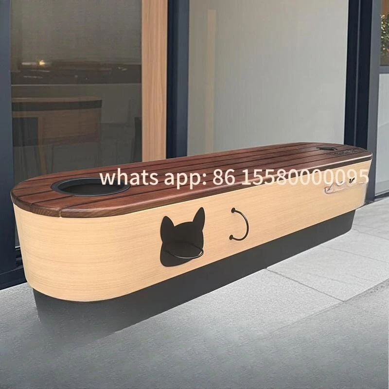 

Customizable Outdoor Stainless Steel Flower Box Seat Combination Bench Garden Park Leisure Bench