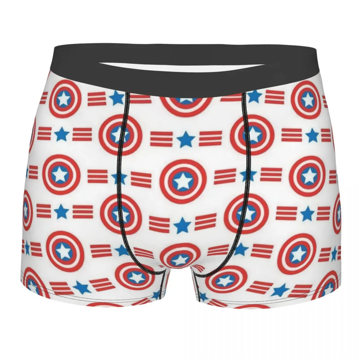 

Captain America Comics Underwear Men Sexy Print Customized Superhero Boxer Shorts Panties