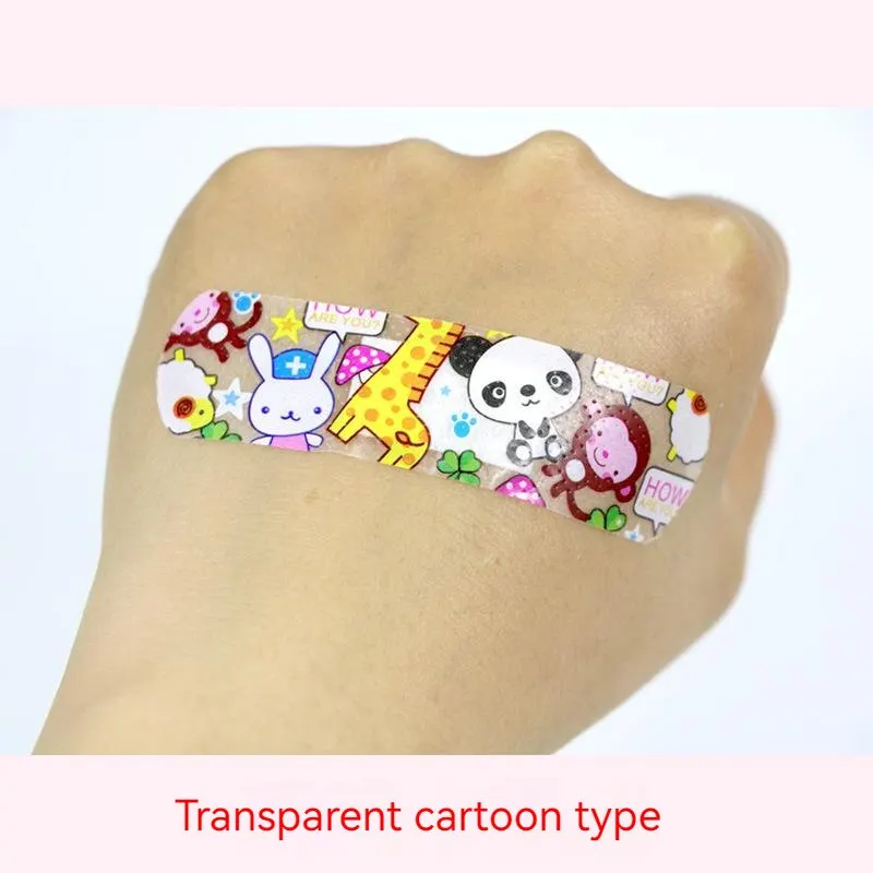 120pcs/Lot Cartoon Cute Patterned Breathable Waterproof Adhesive Bandages Curved Band Aid Patch Wound Dressing For Children