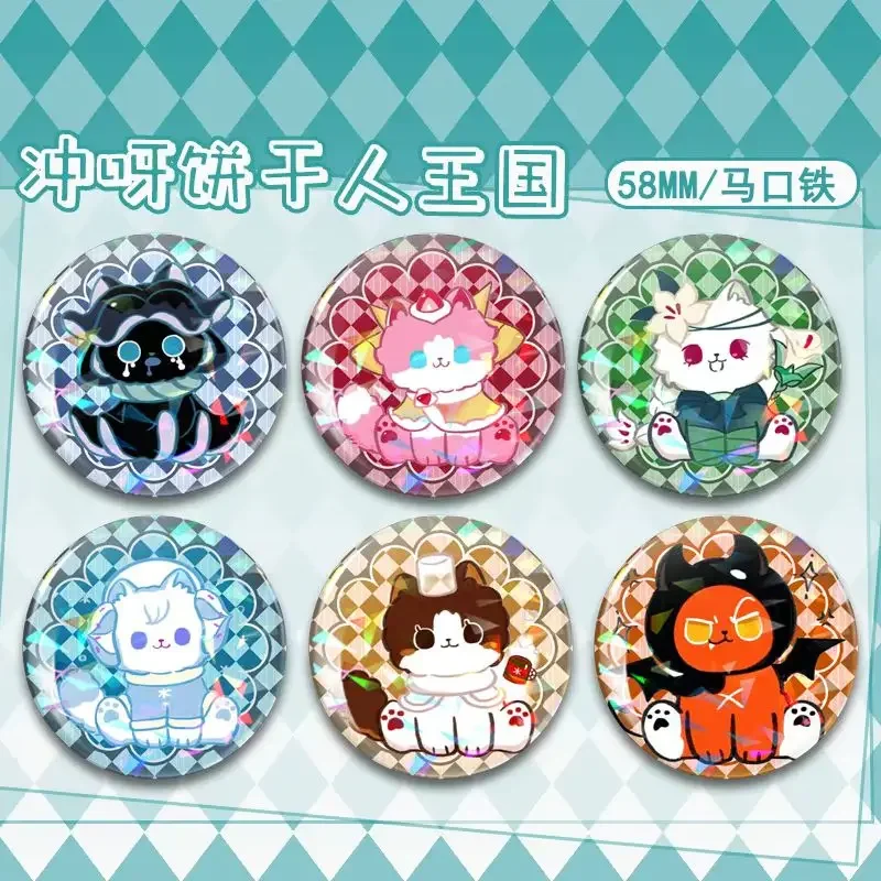 Game Cookie Run Kingdom Shadow Milk Cookie Button Pin Badge Backpack Clothes Accessories Fans Birthday Gift