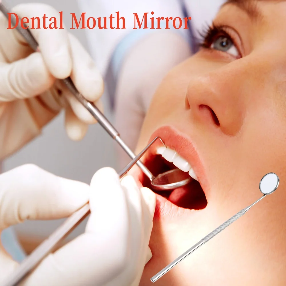 

Stainless Steel Dental Mirror Dentist Tools Oral Hygiene Reusable