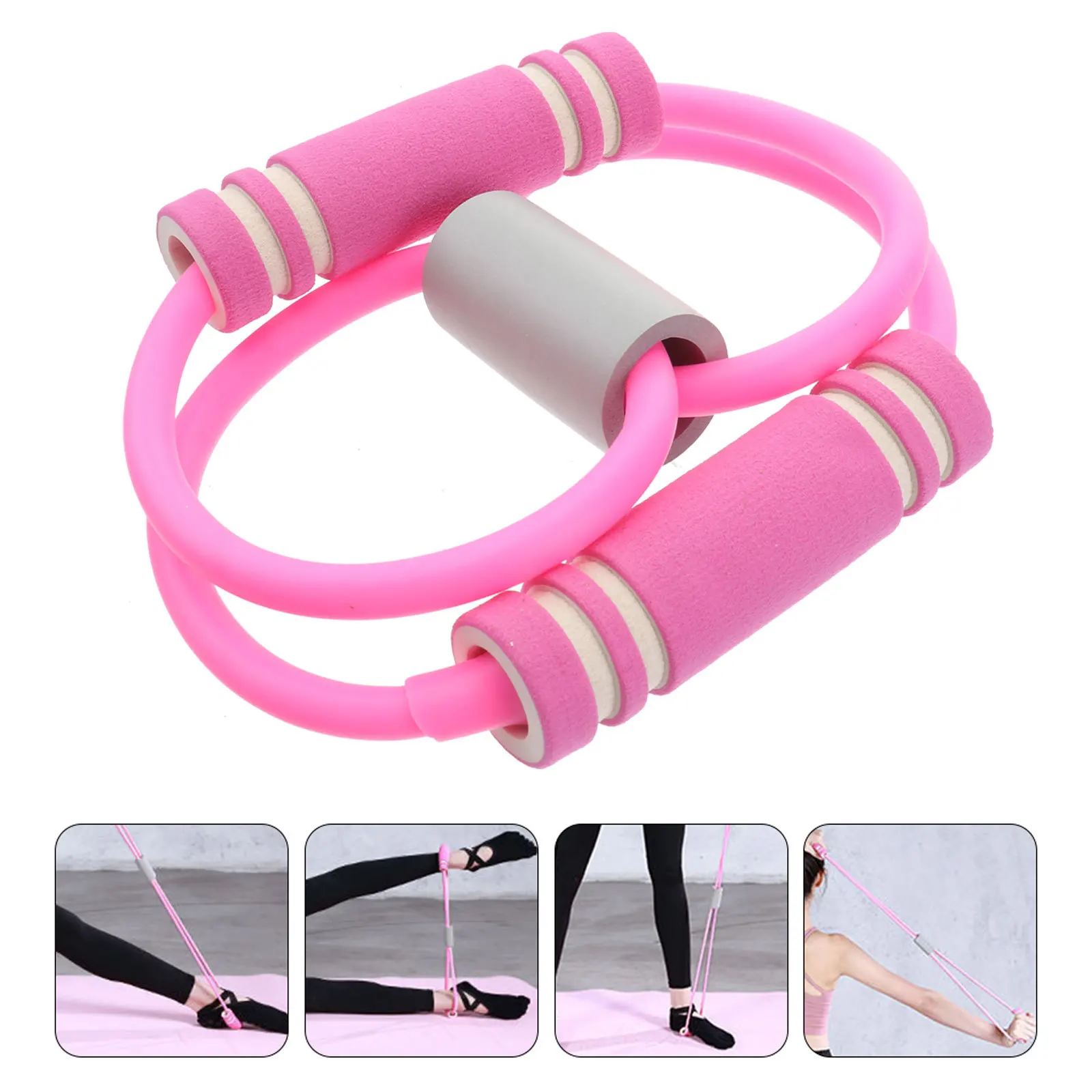 

2Pcs Multi-Function 8-Shaped Fitness Band Elastic Pull Rope Resistance for Home Exercise Slimming Yoga Bodybuilding Workout