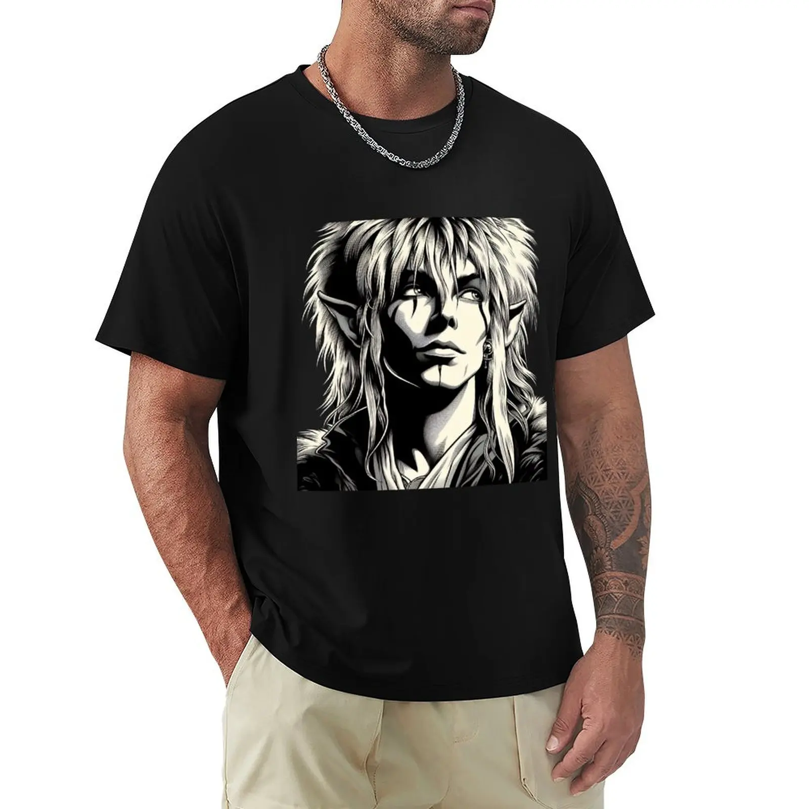 Labyrinth, Jareth the Goblin King Forever Starman T-shirt hippie clothes aesthetic clothes plain white t shirts men