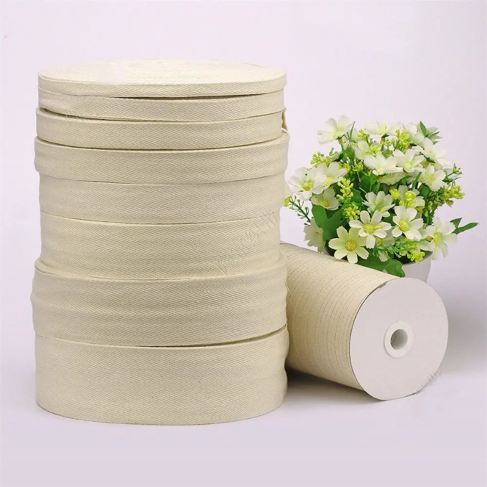 50M Cotton Bias Binding Tape Roll Sewing Trims Craft Edging Ribbon Trimming 1-5cm Wide