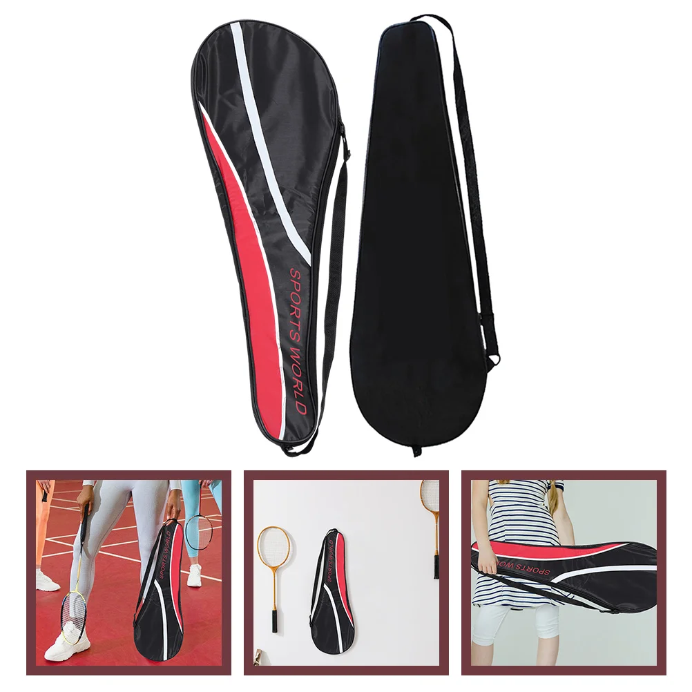 2 Pcs Badminton Racket Bag Storage Outdoor Reusable Pouch Oxford Cloth Portable Container