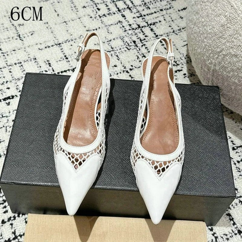 White 6CM Heel