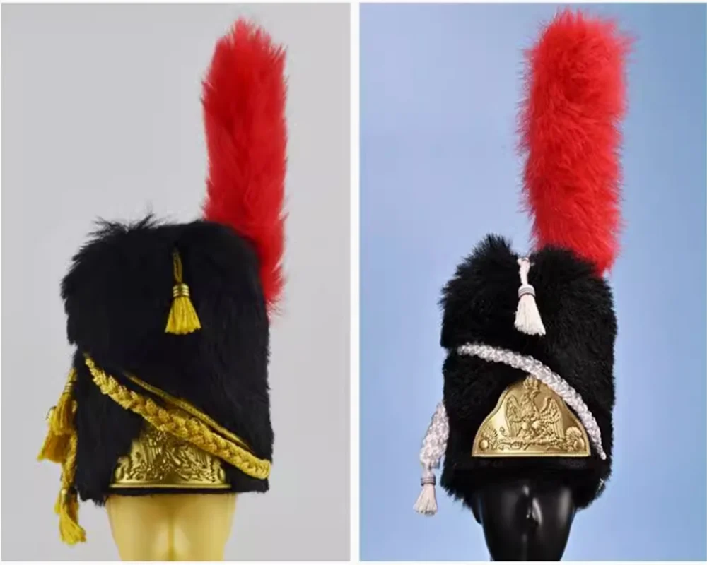 

BROWN ART 1/6 Soldier Napoleon's Imperial Guard Bear Leather Hat Model For 12'' Action Figure Body In Stock