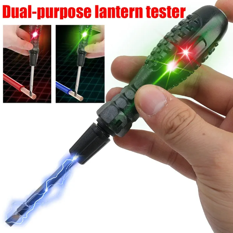 Car Circuit Detection Screwdriver Black Diamond Dual Use LED High Brightness Color Light Buzzer Induction Test Pen Screwdriver