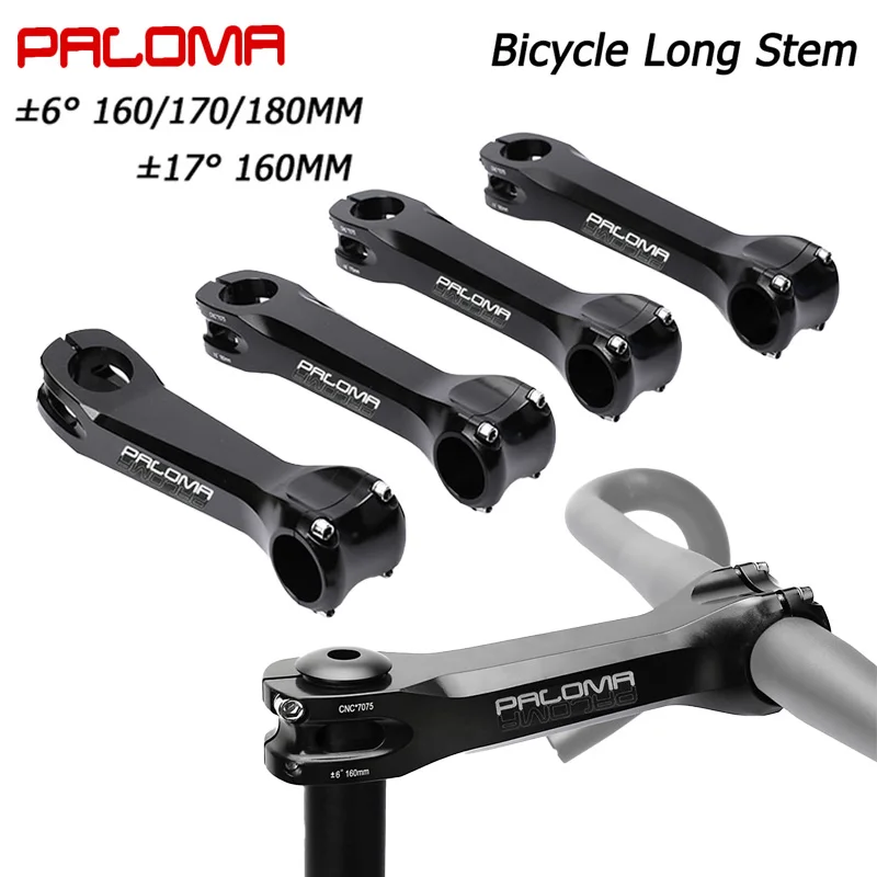 

Длинный вынос Paloma для велосипедного руля Mtb, 17 градусов, 6 градусов, удлинитель выноса велосипеда 170 мм для горного дорожного гравийного велосипеда