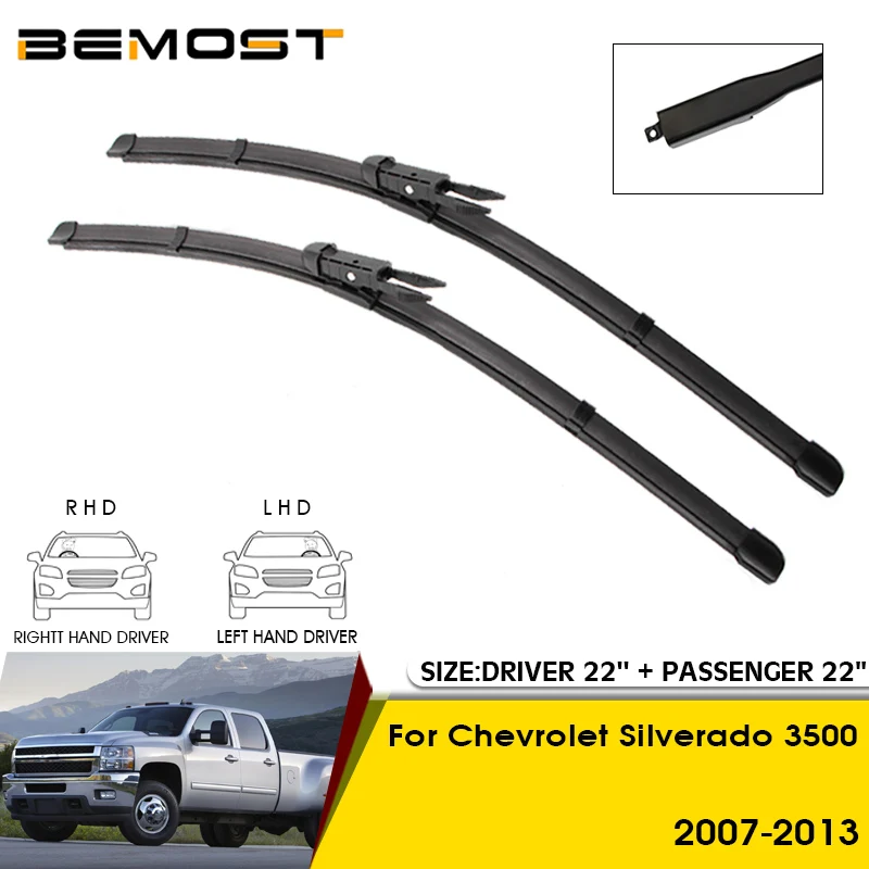 

Car Wiper Blades For Chevrolet Silverado 3500 2007-2013 Windshield Windscreen Front Window Blades 22"+22" Car Accessories