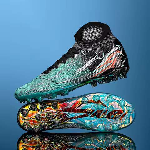 New football shoes men's anti slip boots AG/FG spikes professional match training shoes provide super strong grip