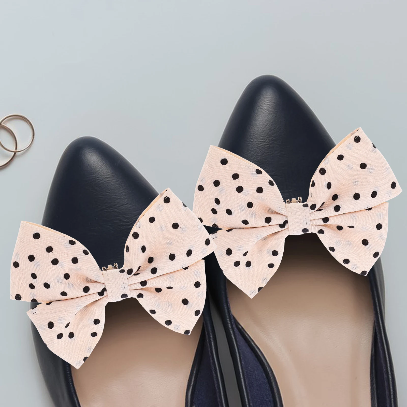 

1 Pair Wedding Shoe Buckles Dots Black White Bow Clip On Embellishments Bridal Accessories Shoe Clips For Women Heels