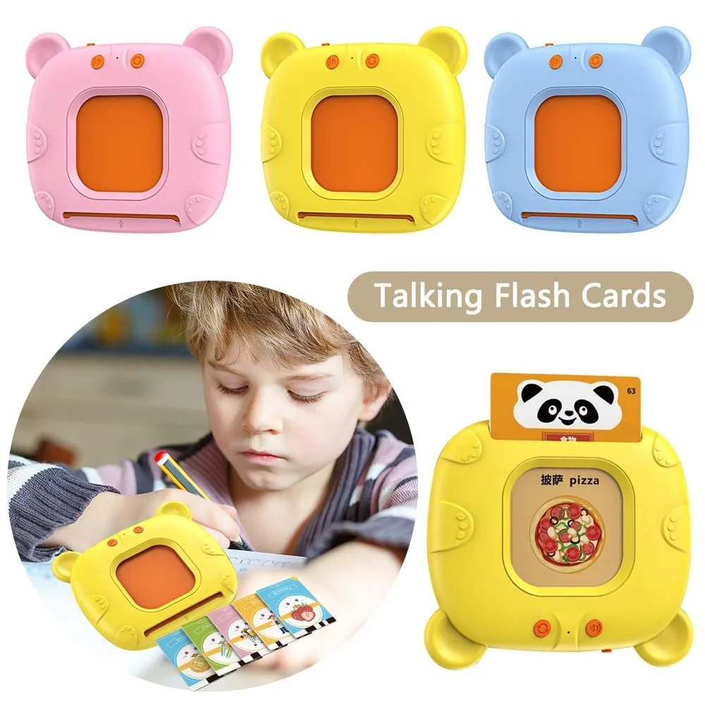 Bear Talking Flash Cards 112 vellen kaart 224 zichtwoorden Flash Card Leermachine Audio Leren Plastic