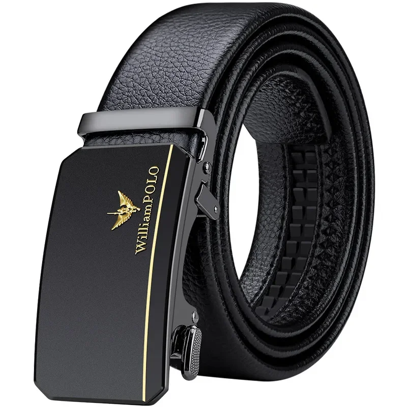 Leather belt male cowhide wear male belt automatic buckle leather personality youth belt  gift to boyfriend husband father