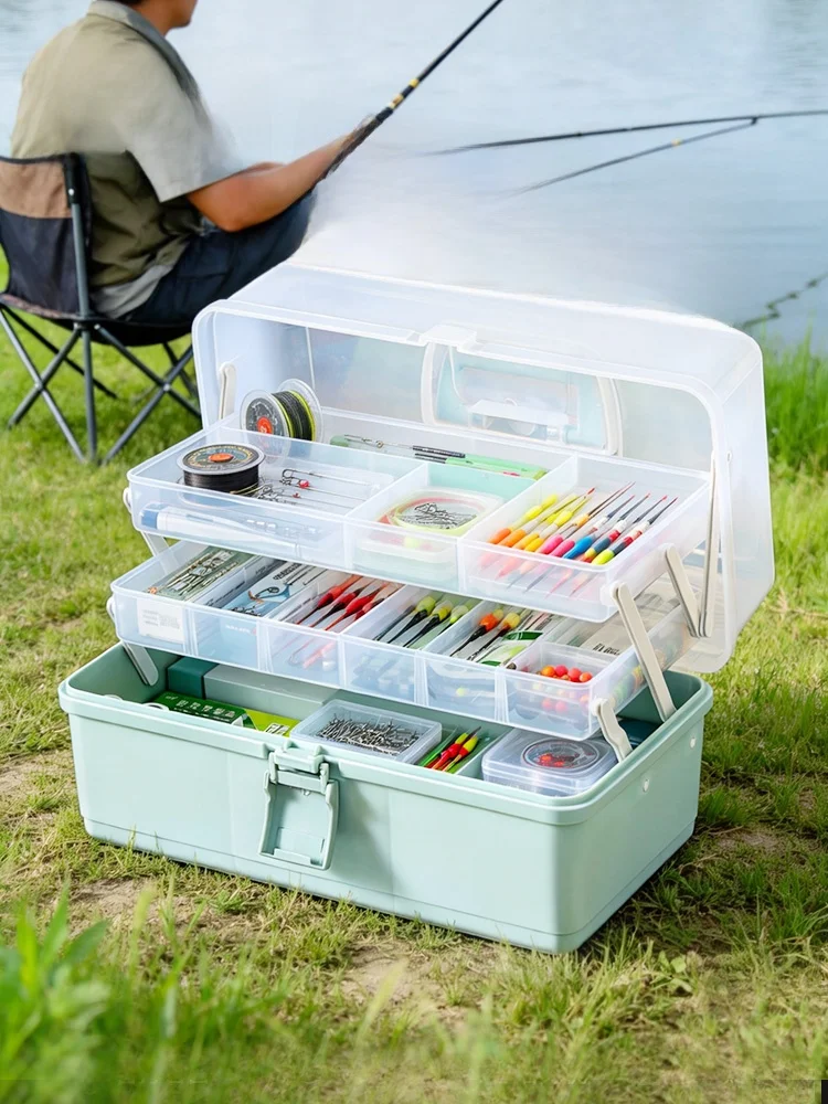 アイリシ釣り道具収納ボックスフロートシンカーフック餌オーガナイザーボックスツール収納整理ハードプラスチック釣り道具ボックス