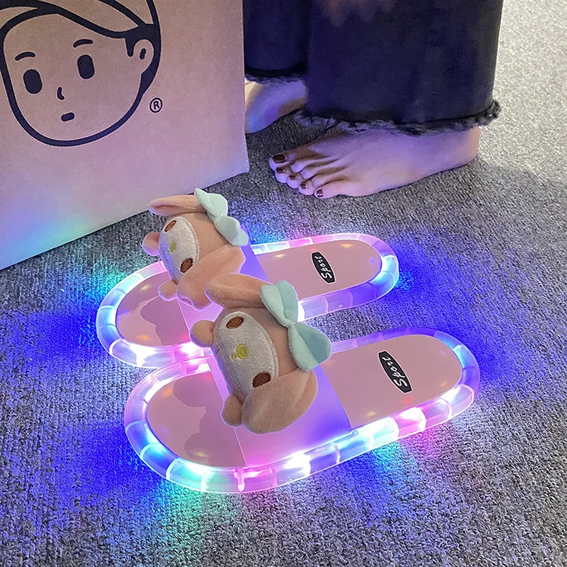 

Anime Cinnamoroll Women's Luminous Slippers Cool and Personalized House Shoes Cartoon Character Cool Toy Slippers Festival Gift