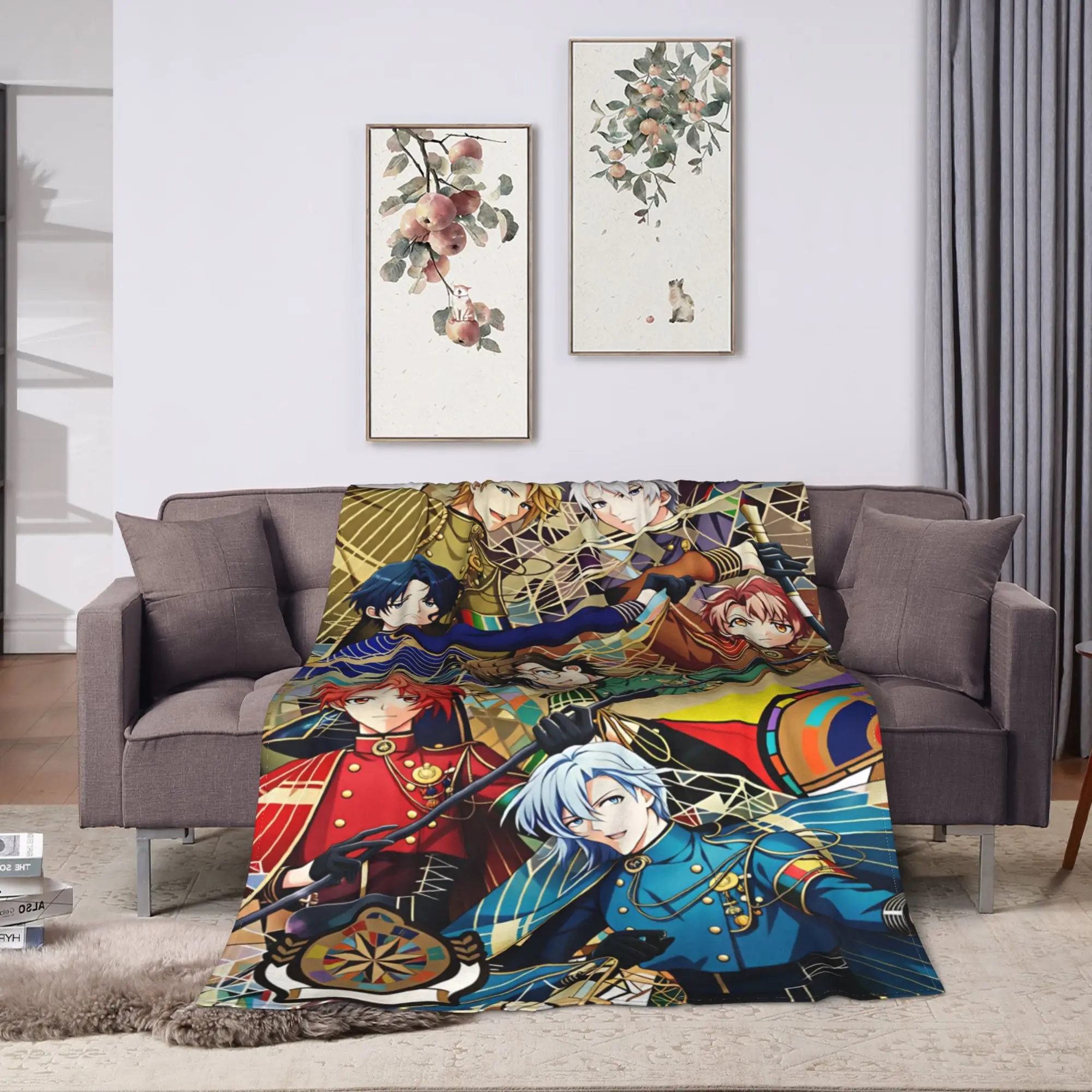 Warm Soft Blanket Picnic IDOLiSH7 Throw Blanket  Flannel Bedspread For Couch Chair Street Trend Sofa Bed Cover