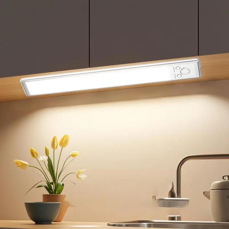 

Under Cabinet Lights Sensor Security Night Lamp 2200mAh USB Rechargeable Closet Lights Adhesive 3 Levels For Kitchen Stairs