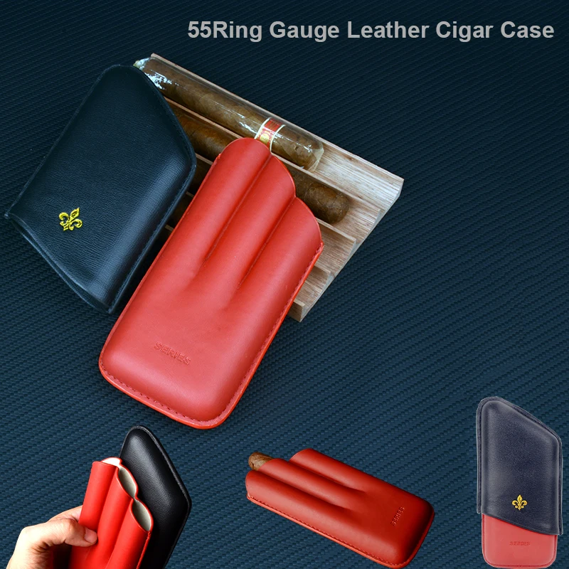 New Arrive Leather Cigar Case Contract Color Cigar Tube 22MM Cigar Holder Mini Cigar Humidor Travel Cigar Box Best Cigar Tool