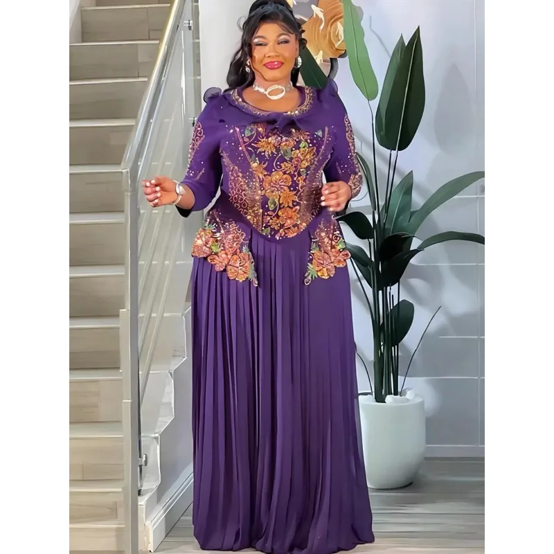 

Plus Size African Party Dresses for Women 2026 New Fashion Dashiki Ankara Wedding Evening Gown Elegant Outfits Muslim Maxi Dress