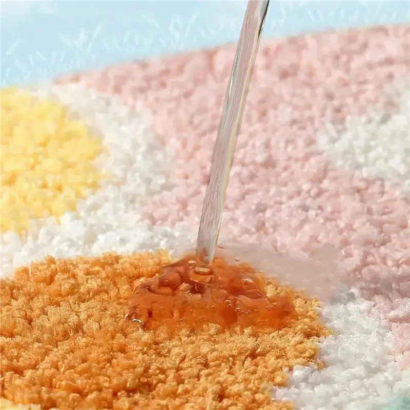 

ABUL-2X Коврик для ванной комнаты с милым цветком, коврик для ванной комнаты, который можно стирать в машине, очень мягкий впитывающий нескользящий коврик для ванной, 40X60 см