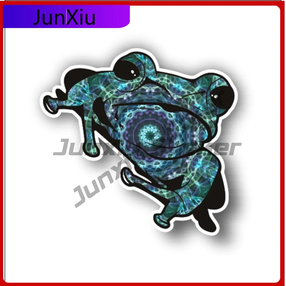 

Blue Green Tree Frog Sticker Exterior Accessories Car Bicycle Skateboard Laptop Rv Camper Windows Windshield Decal Posters