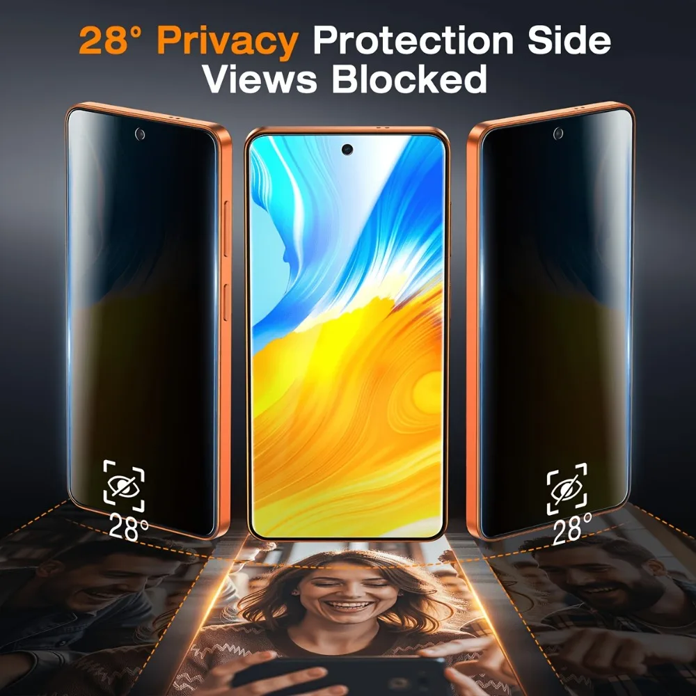 2Pcs Full Cover Privacy Tempered Glass for Samsung S26 S25 S24 Ultra S23 S22 S21 Plus S24 S25 FE Anti-Scratch Screen Protector