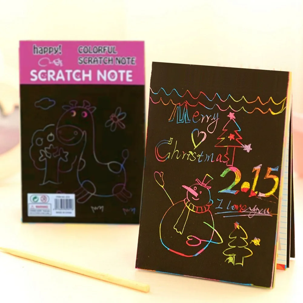 Children's Painting Hand-Painted Scratch Painting DIY Craft Paper Educational Drawing Toys In This Painting