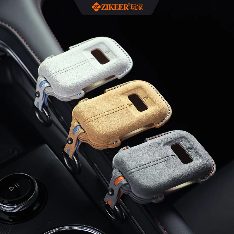 ZEEKR 8X /9X/ 2026 ZEEKR 001 Bluetooth Key Bag, Alcantara High-Quality Key Bag