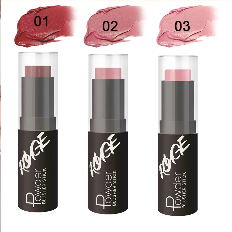 Three-in-one color Multifunctional makeup stick natural face multi-function: Blush, Eye Shadow, Bloom, lasting all day