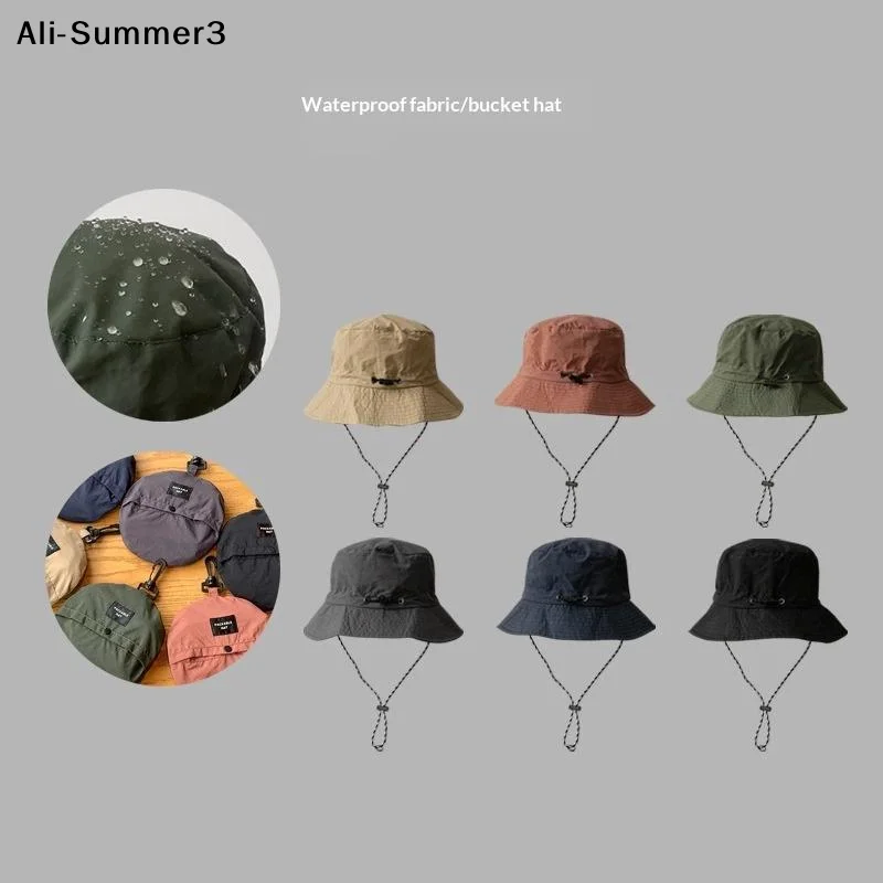 【AZ6】Summer Sun Protection Waterproof Fisherman Hat Bucket Camping Hiking Mountaineering Cap Foldable Storage Bag