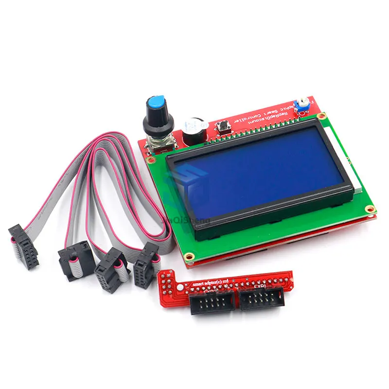 Imagem -03 - Controle Inteligente para Impressora 3d Painel de Controle Azul com Tela Lcd 1.4 Rampas