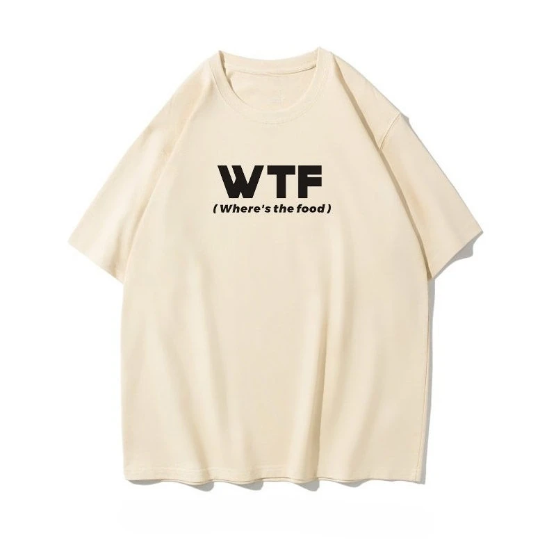 2025WTF مضحك الإنجليزية الأبجدية عادية كبيرة الحجم فضفاضة اليومية متعددة الألوان قصيرة الأكمام تي شيرت مطبوع الرجال #2