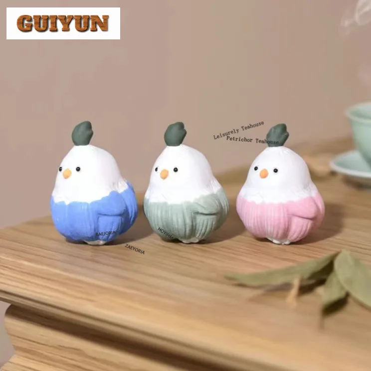 

Yixing Purple Clay Garlic Bird Tea Pet Vintage Tea Sculpture Tea Figurine Play Toys Tea Statue Ornaments Accessories Decoration